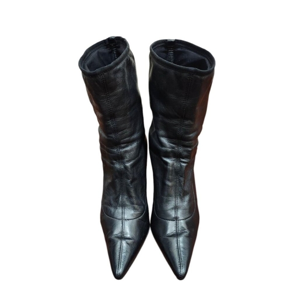 Gucci by Tom Ford S/S 2002 Bamboo Ankle Boots stretch leather bamboo heel bootie - Picture 7 of 15